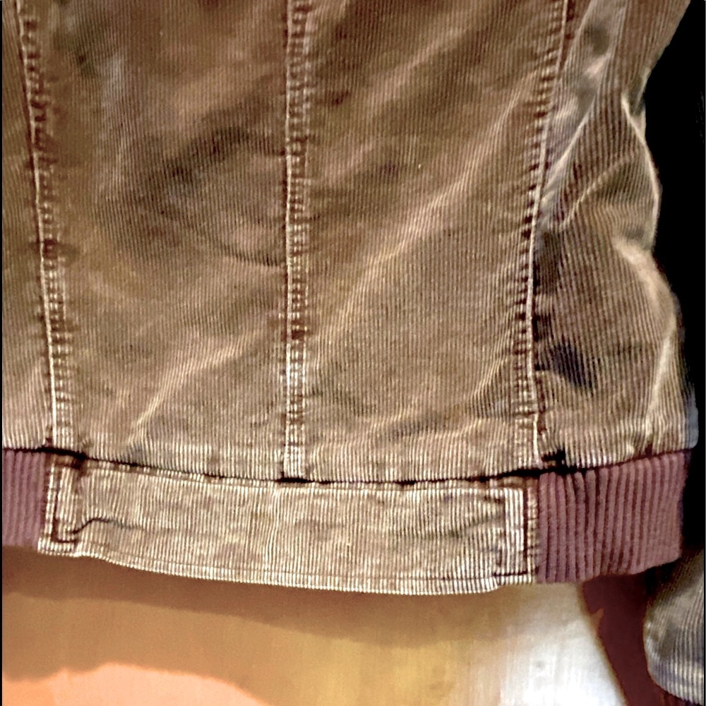 90’S VINTAGE~SUGARFLY BROWN CORDUROY JACKET- FAUX FUR OFF WHITE COLLAR~TRULY 90S - Picture 7 of 10
